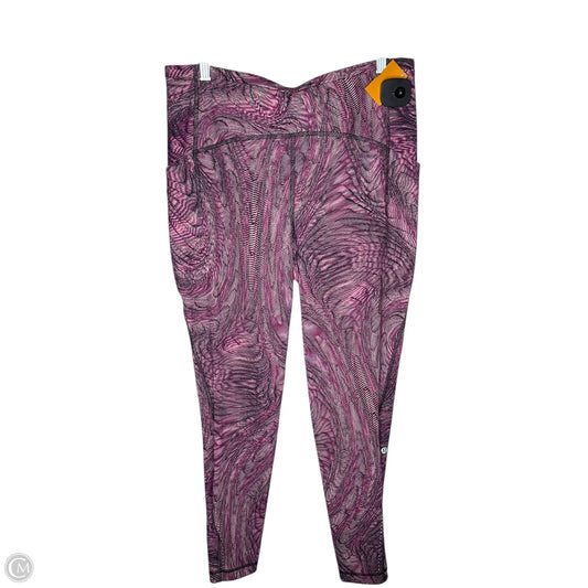 Athletic Leggings By Lululemon In Multi-colored, Size: 12