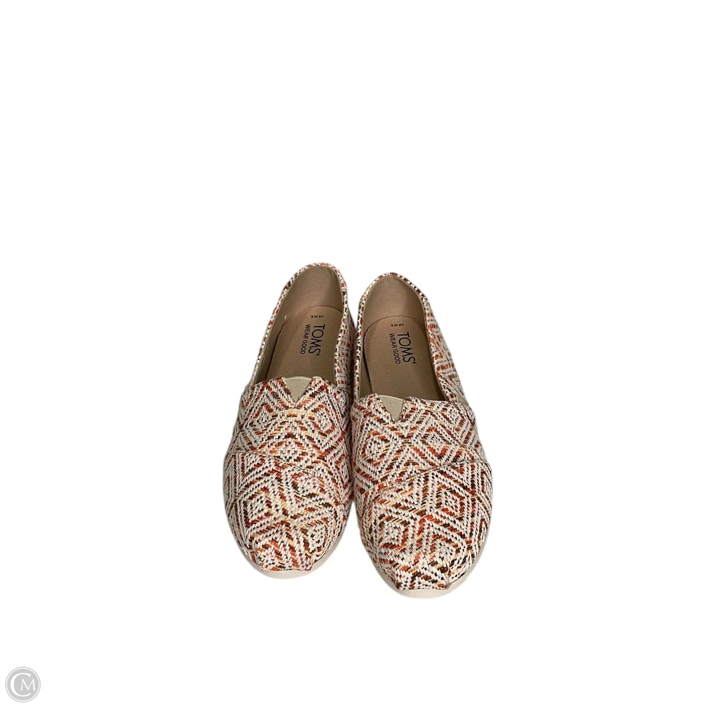 Shoes Flats By Toms In Orange & Tan, Size: 8