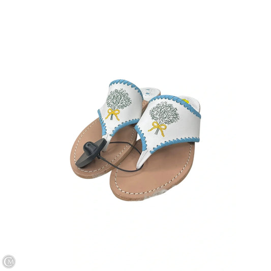 Sandals Heels Kitten By Jack Rogers In White, Size: 7