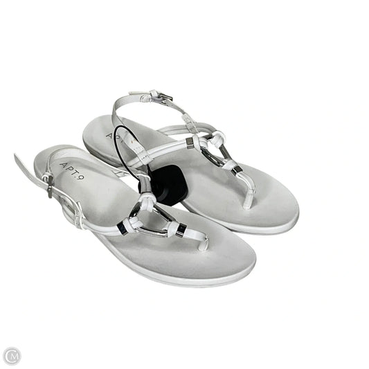Sandals Flats By Apt 9 In White, Size: 7.5