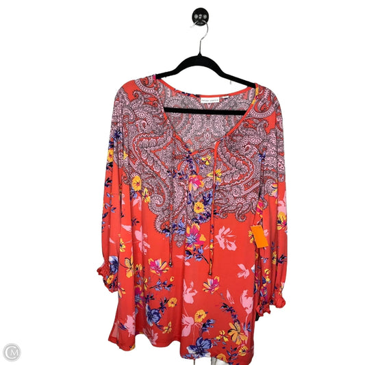 Blouse Long Sleeve By Susan Graver In Multi-colored, Size: 3x