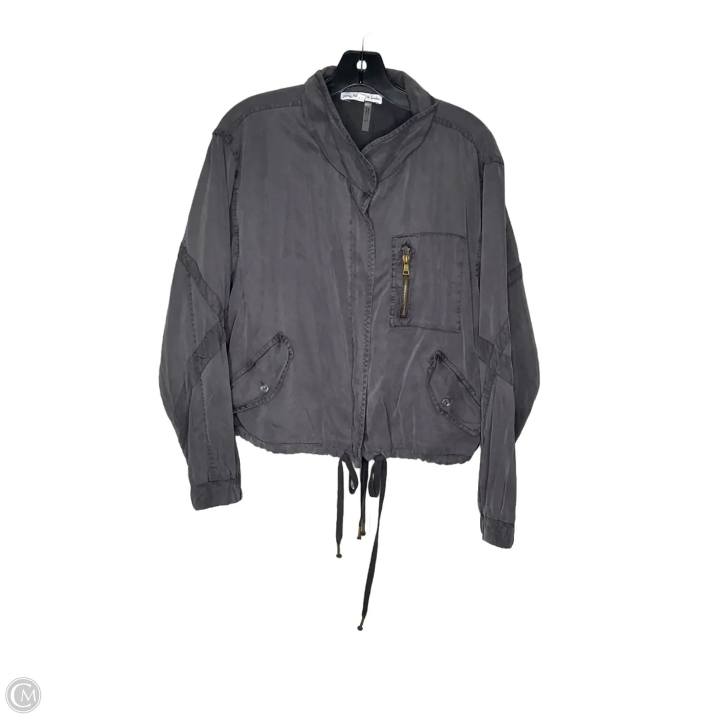 Jacket Denim By Young Fabulous & Broke In Grey, Size: S