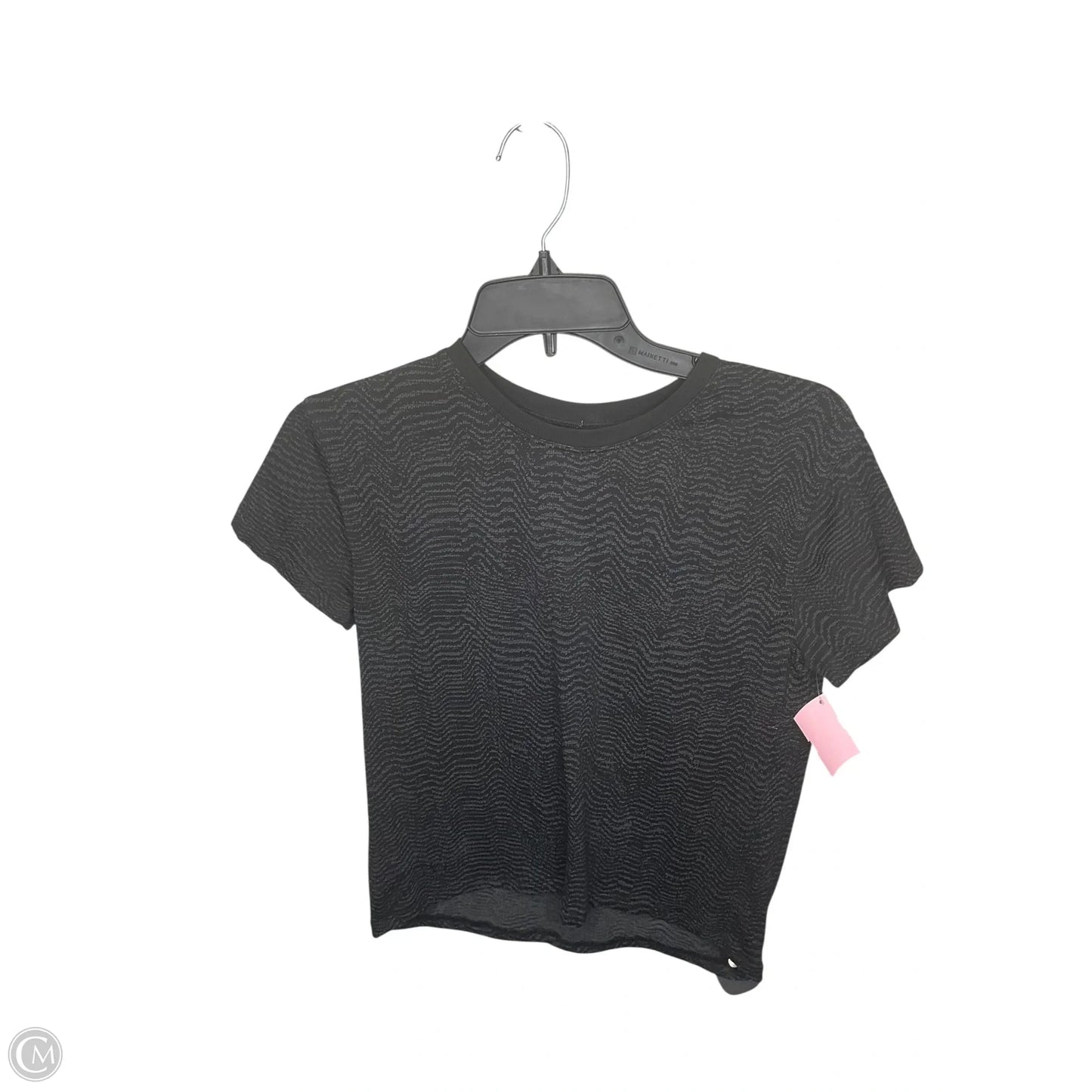 Athletic Top Short Sleeve By Lululemon In Black, Size: S