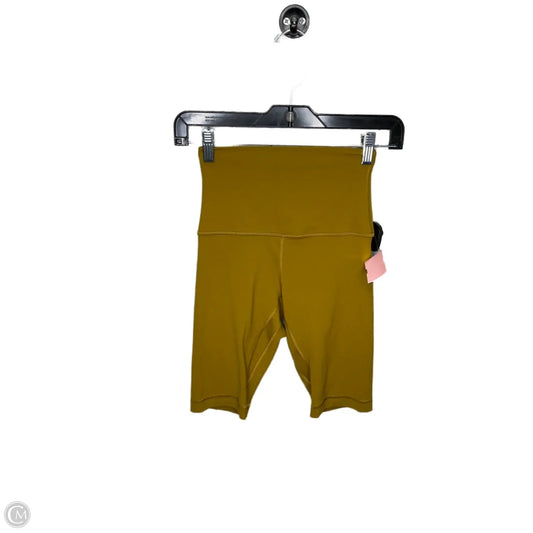 Athletic Shorts By Lululemon In Yellow, Size: 4
