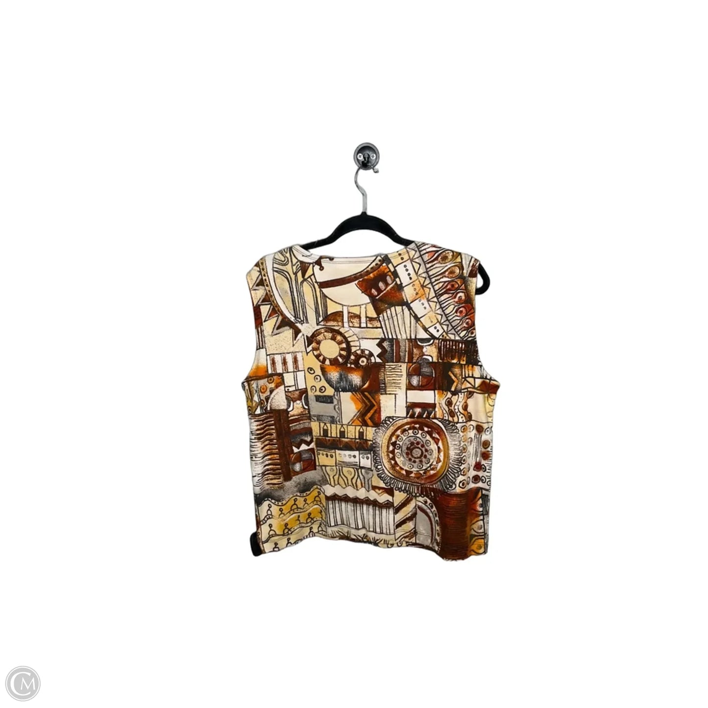 Top Sleeveless By Chicos In Tan, Size: Xl