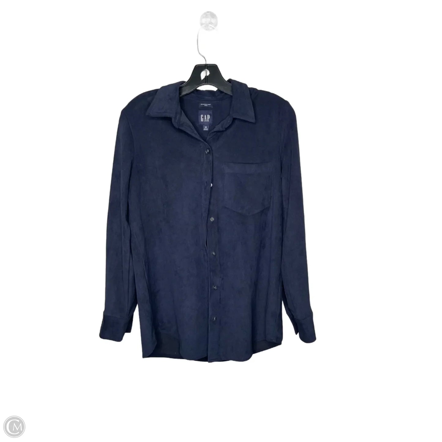 Jacket Shirt By Gap In Navy, Size: Xs