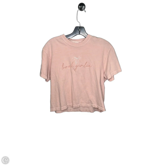 Top Short Sleeve By Comfort Casual In Pink, Size: M