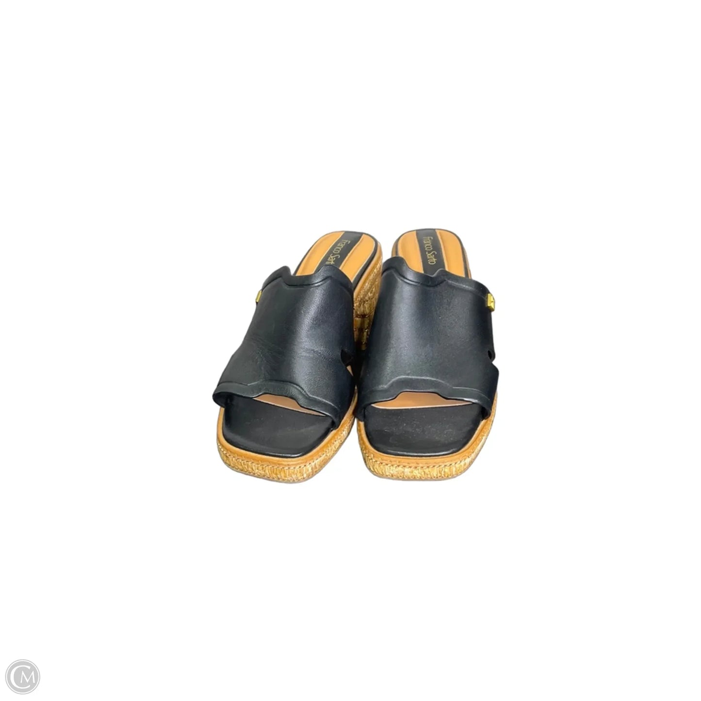Sandals Heels Block By Franco Sarto In Black, Size: 7.5