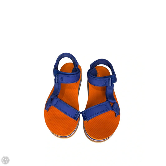 Sandals Designer By Tory Burch In Blue & Orange, Size: 8