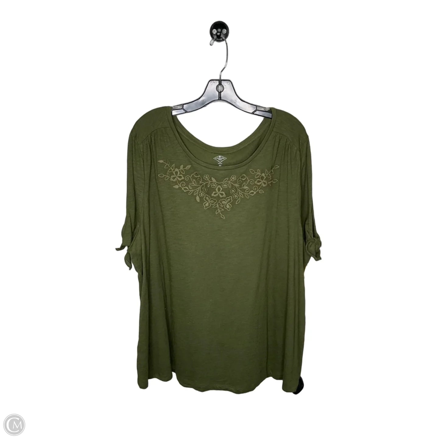 Top Short Sleeve By St Johns Bay In Green, Size: 3x