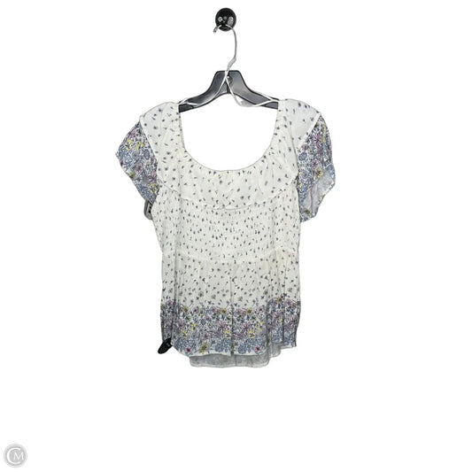 Top Short Sleeve By Maurices In Floral Print, Size: M
