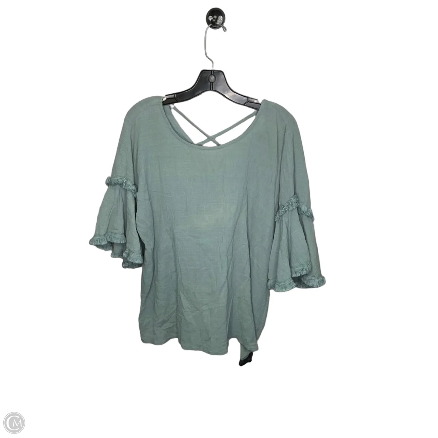 Top Short Sleeve By Umgee In Green, Size: M