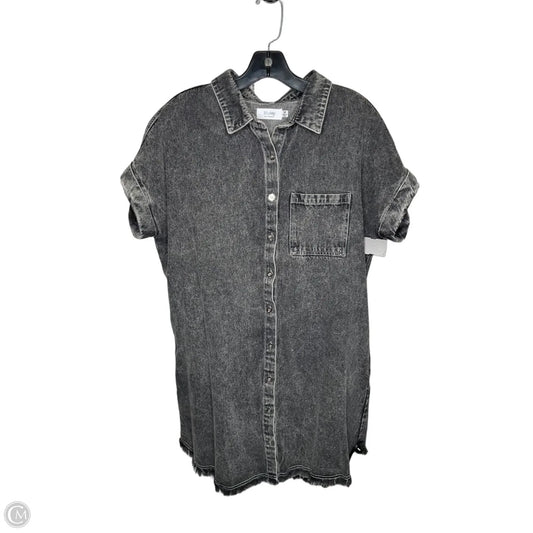 Dress Casual Midi By Bluivy In Black Denim, Size: M