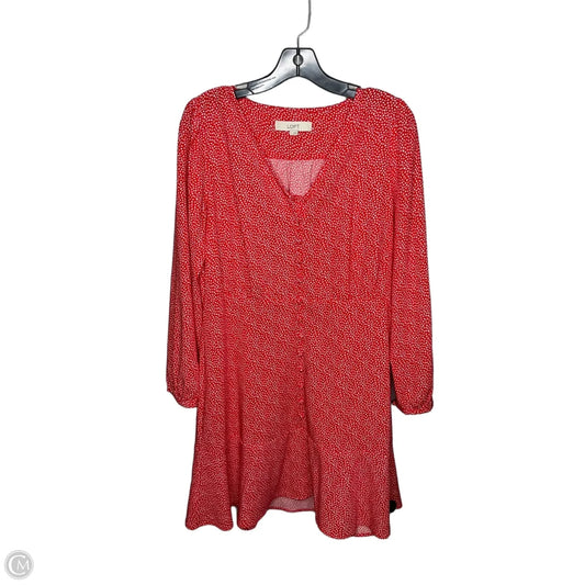 Dress Casual Midi By Loft In Red, Size: S