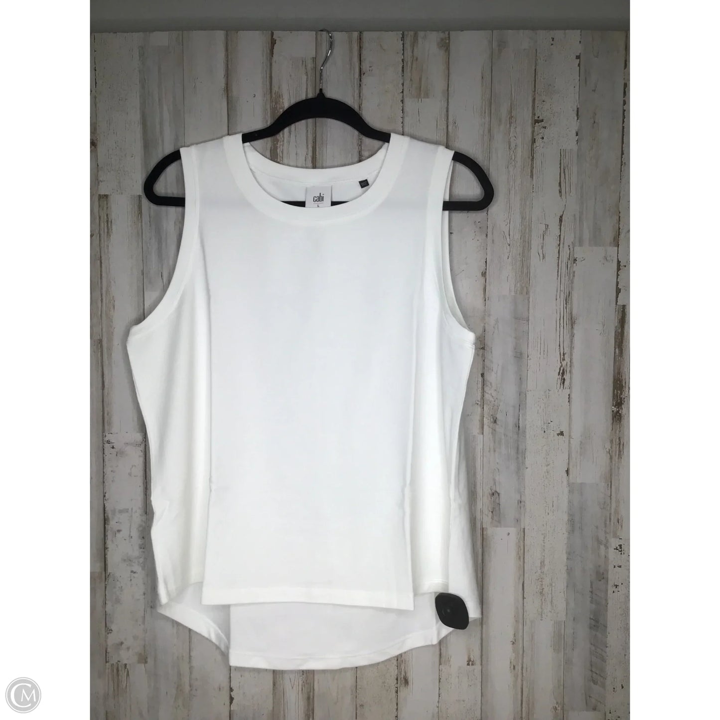 Top Sleeveless By Cabi In White, Size: L