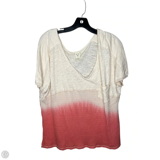 Top Short Sleeve By We The Free In Pink & Tan, Size: M