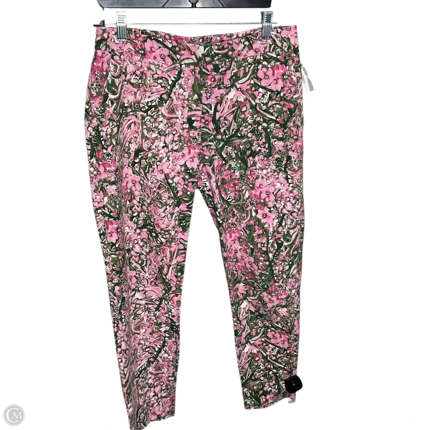 Pants Linen By H&m In Floral Print, Size: 6