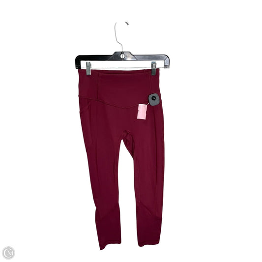 Athletic Leggings By Lululemon In Maroon, Size: 6