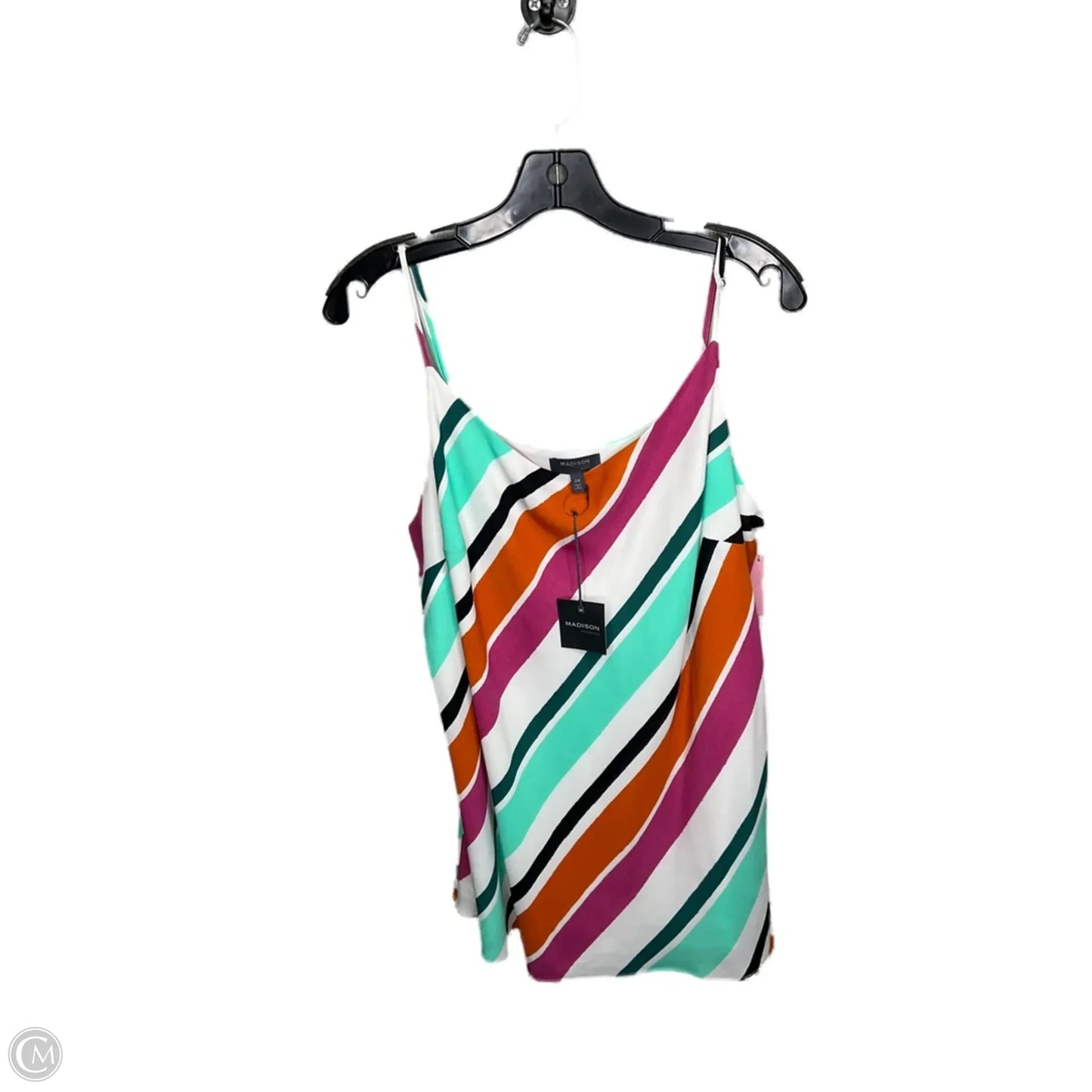 Top Sleeveless By Madison In Striped Pattern, Size: 2x