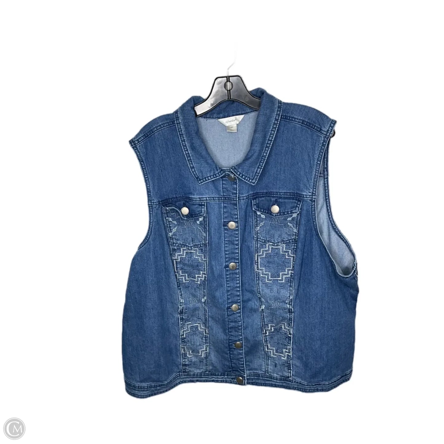 Vest Other By Cj Banks In Blue Denim, Size: 3x