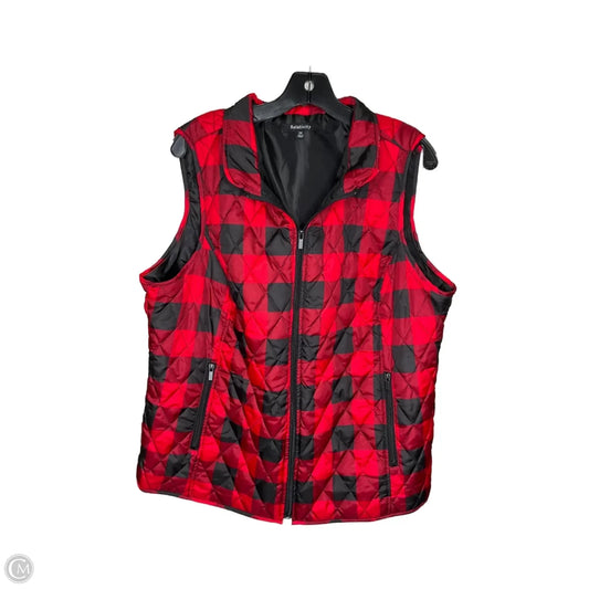Vest Puffer & Quilted By Relativity In Red, Size: 2x