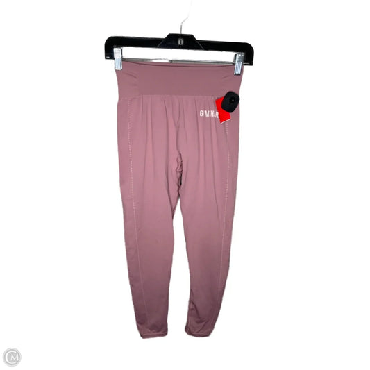 Athletic Leggings By Gym Shark In Pink, Size: M