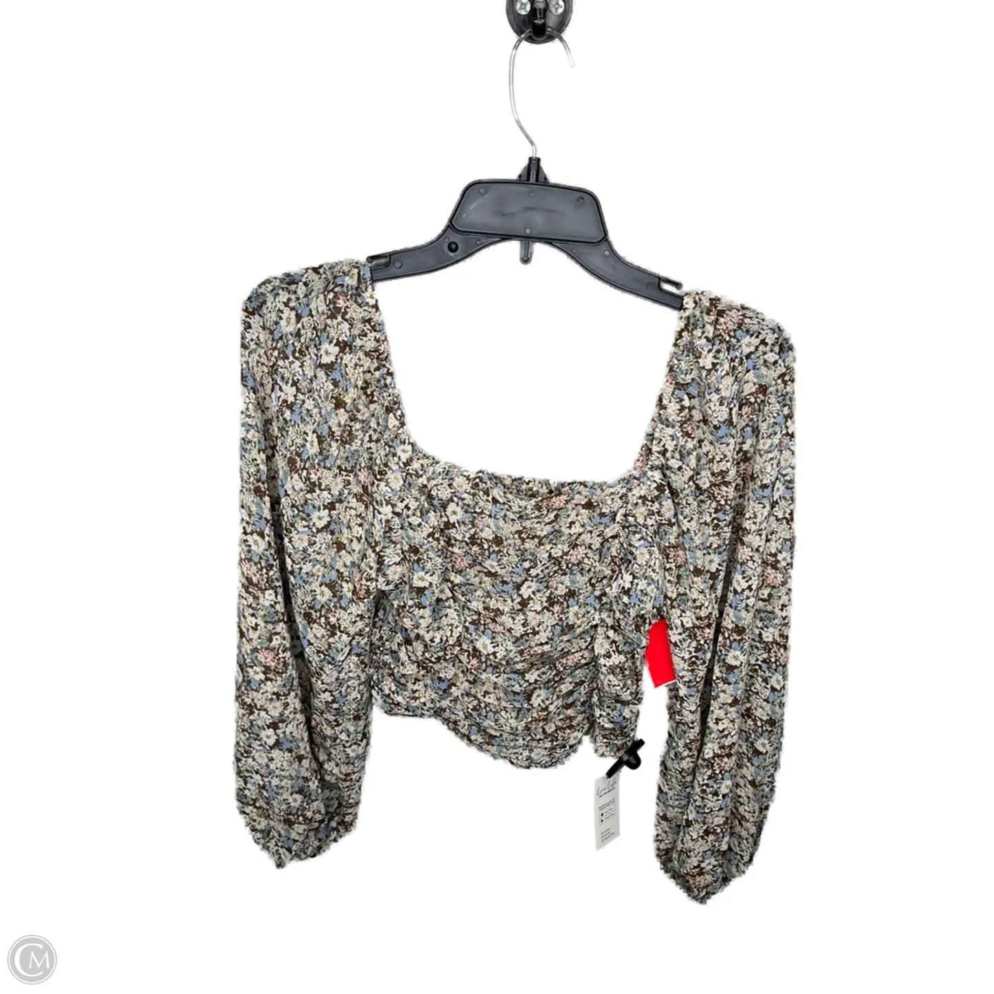 Top Long Sleeve By Cupshe In Floral Print, Size: M