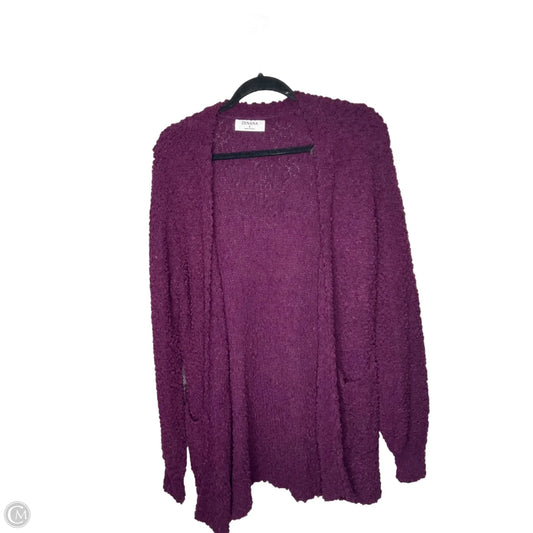 Cardigan By Zenana In Purple, Size: S