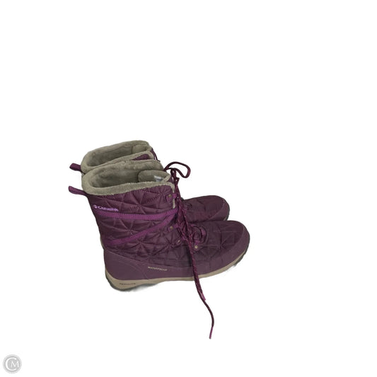 Boots Hiking By Columbia In Purple, Size: 11