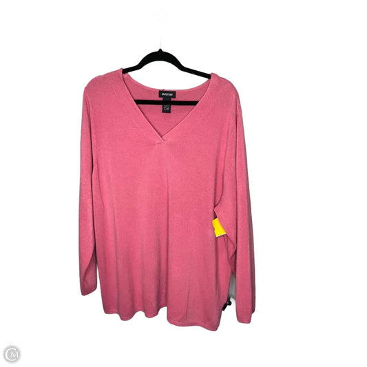 Sweater By Avenue In Pink, Size: 3x