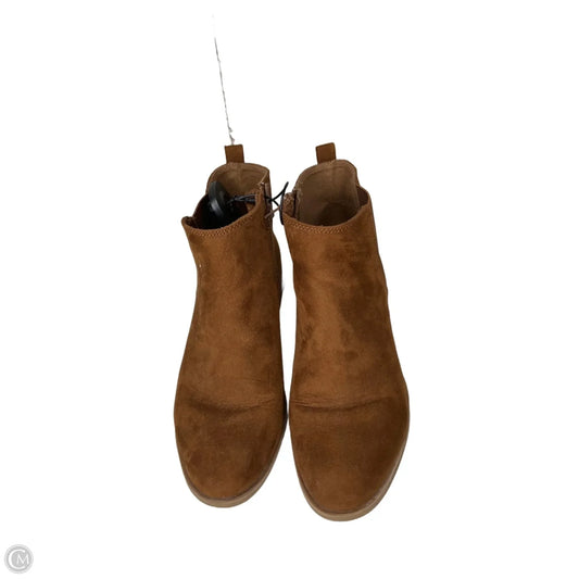 Boots Ankle Flats By So In Brown, Size: 7.5
