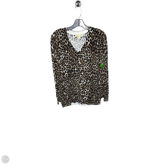 Top Long Sleeve By Michael By Michael Kors In Animal Print, Size: S