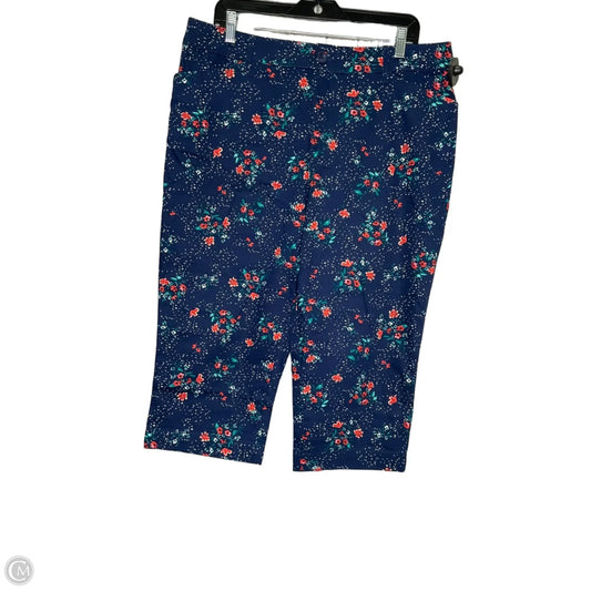Capris By St Johns Bay In Floral Print, Size: 16