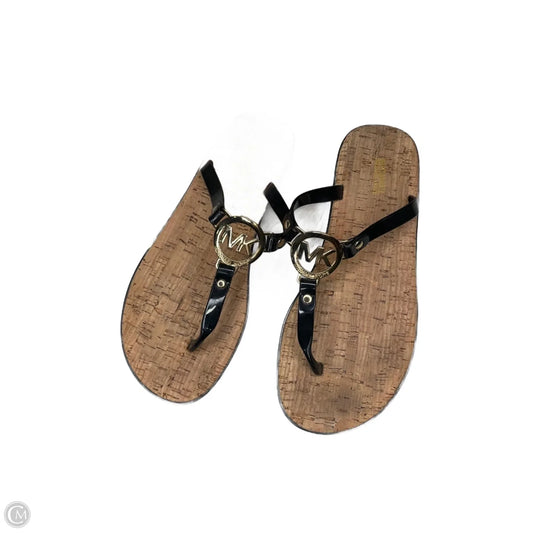 Sandals Flip Flops By Michael By Michael Kors In Black, Size: 8
