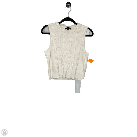 Vest Sweater By Banana Republic In Cream, Size: Xs
