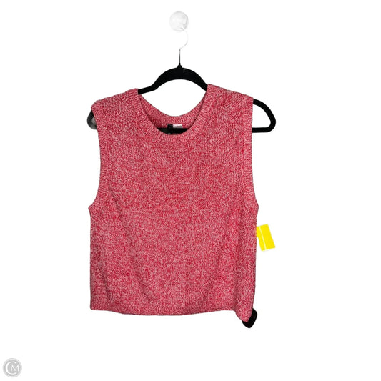 Vest Sweater By Divided In Red, Size: Xl