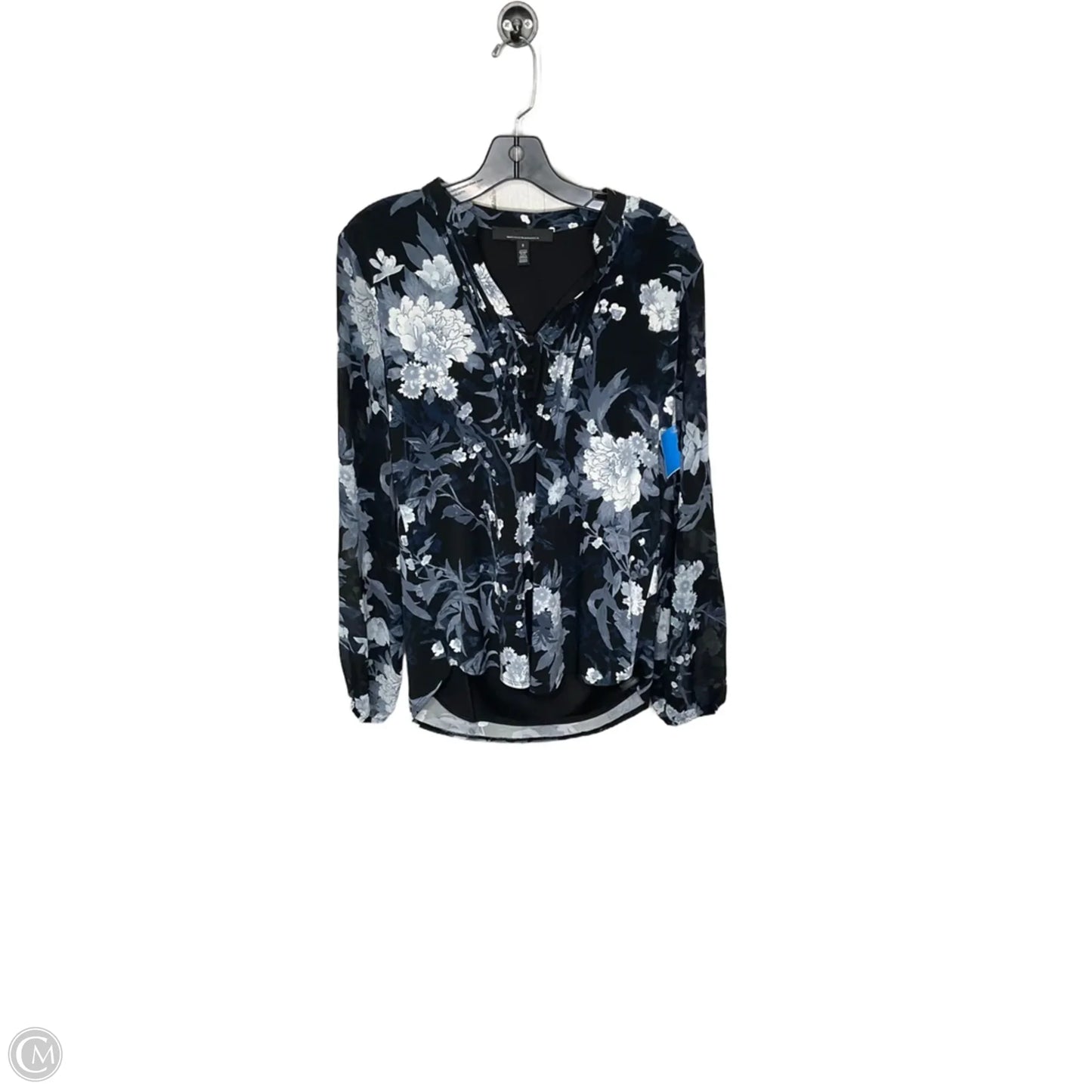 Top Long Sleeve By White House Black Market In Black & Blue, Size: S