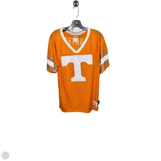 Top Short Sleeve By Pink In Orange, Size: L