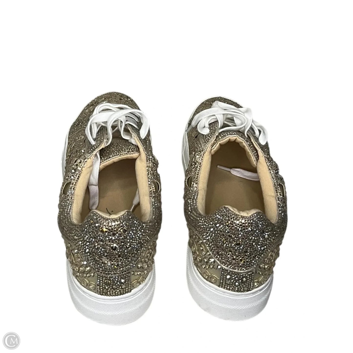 Shoes Sneakers By Betsey Johnson In Gold, Size: 10