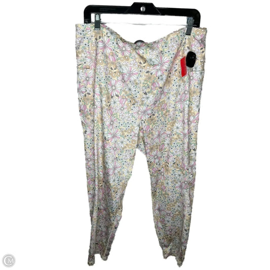 Athletic Leggings By Kensie In Floral Print, Size: 3x