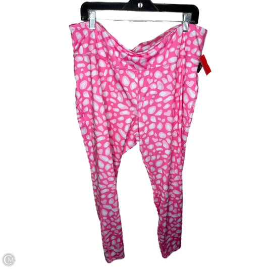 Athletic Leggings By Crown And Ivy In Pink, Size: 3x