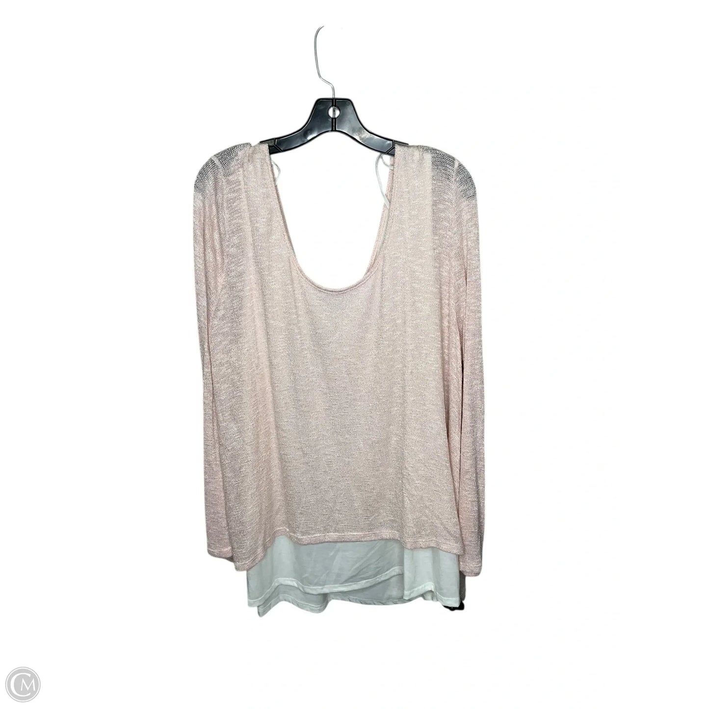 Top Long Sleeve By Deb In Pink, Size: 3x