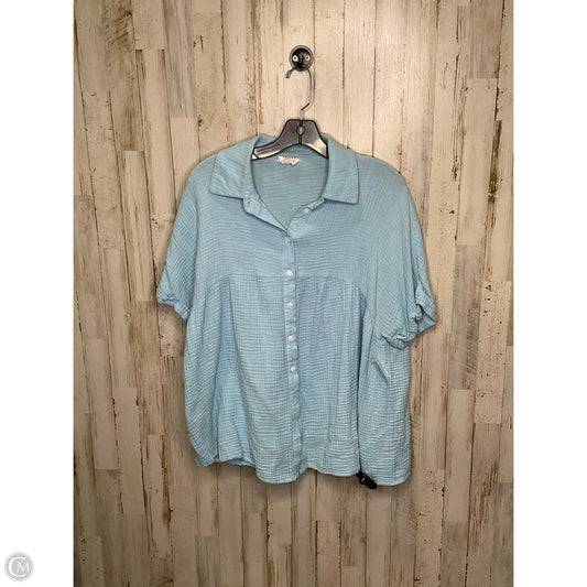 Top Short Sleeve By Andree By Unit In Blue, Size: M