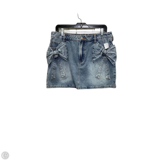 Skirt Mini & Short By Cmc In Blue Denim, Size: Xl
