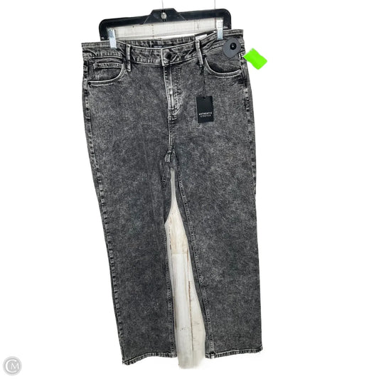 Jeans Straight By Simply Vera In Black, Size: 14