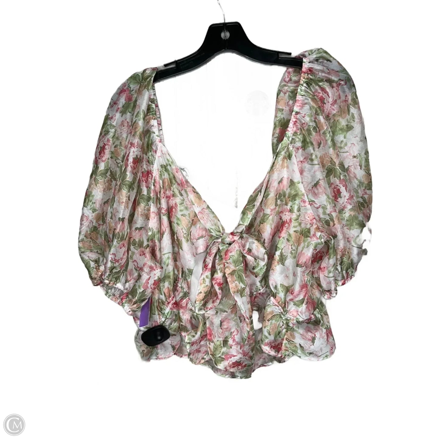 Top Short Sleeve By Arula In Floral Print, Size: 2x