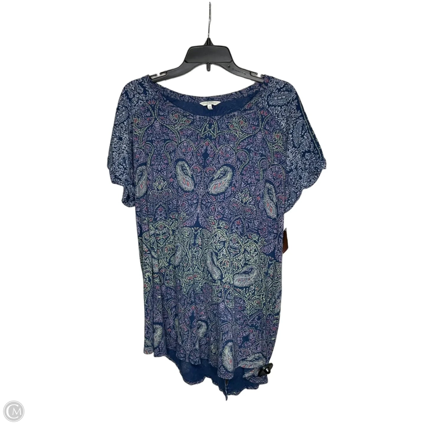 Top Short Sleeve By Lucky Brand In Blue, Size: 2x