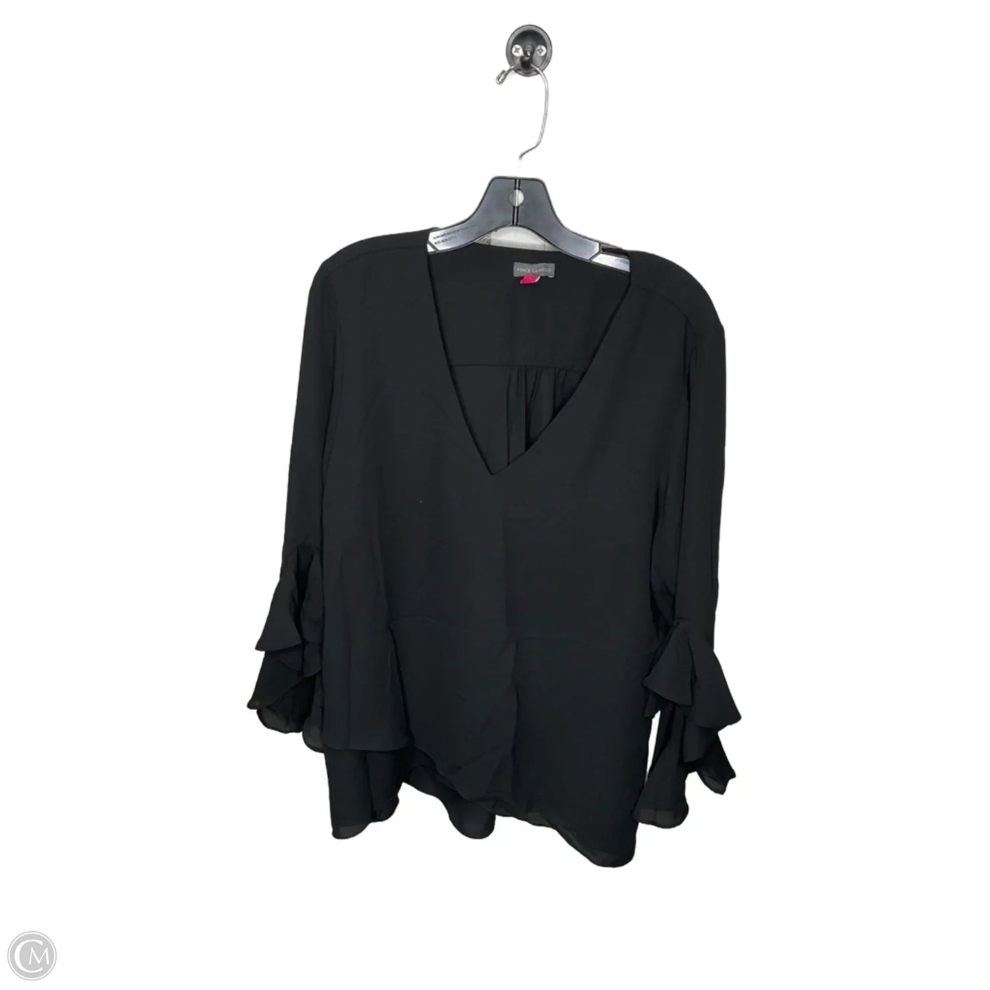 Top Long Sleeve By Vince Camuto In Black, Size: Xl