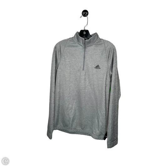 Athletic Sweatshirt Collar By Adidas In Grey, Size: S