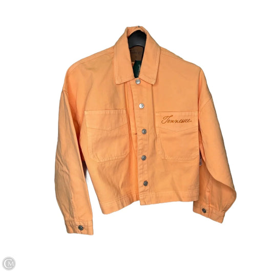Jacket Denim By Clothes Mentor In Orange, Size: M
